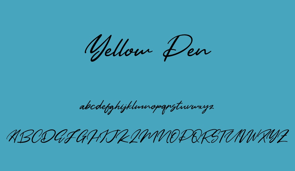 yellow-pen font