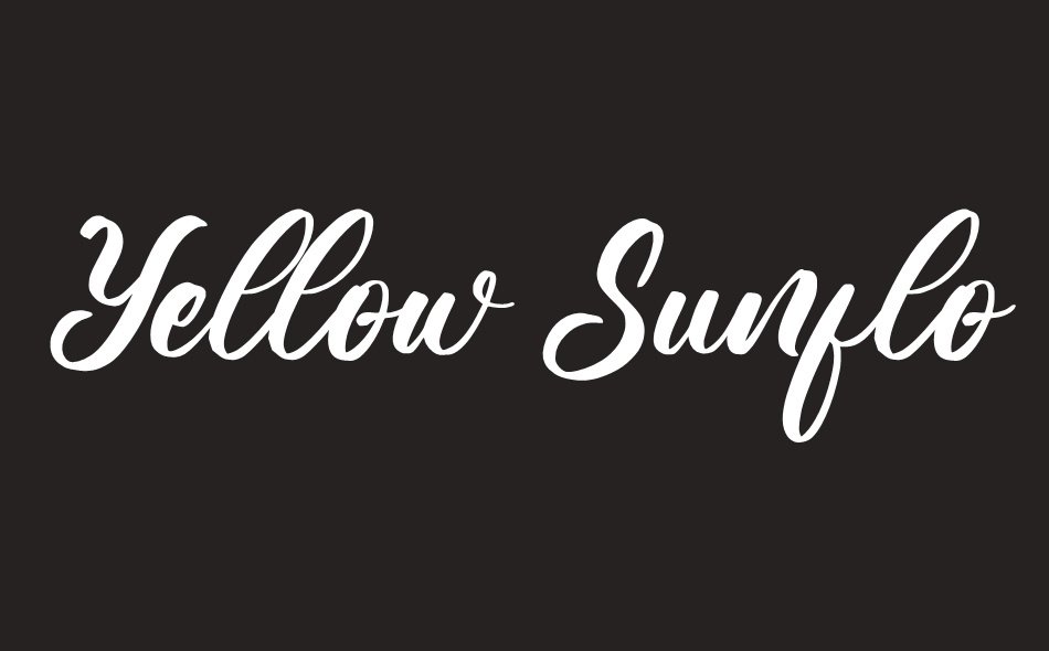 Yellow Sunflower font big