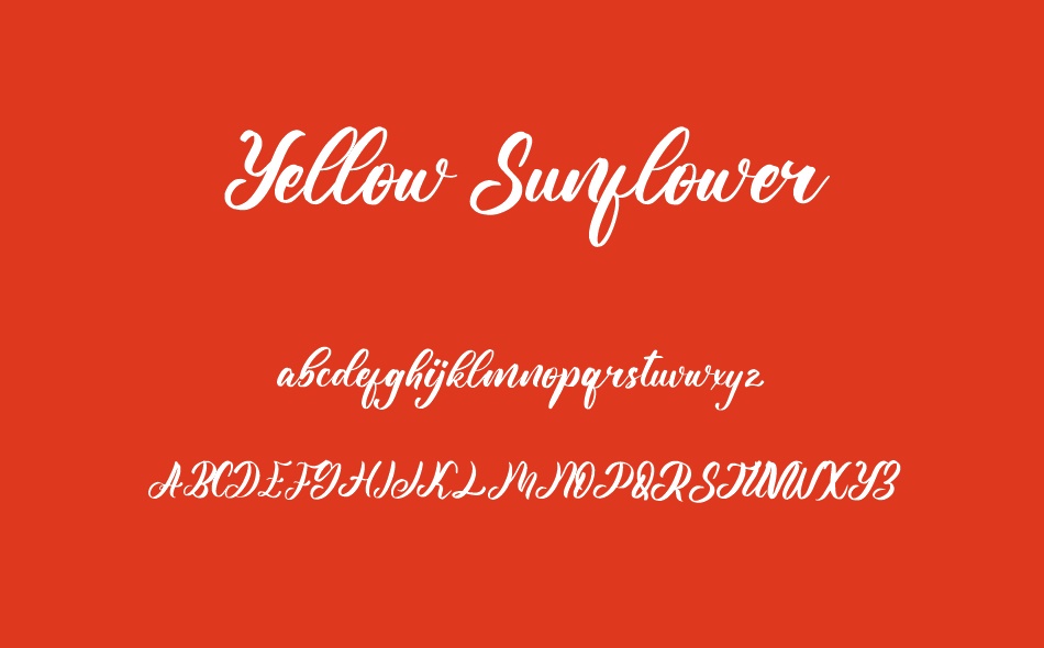 Yellow Sunflower font