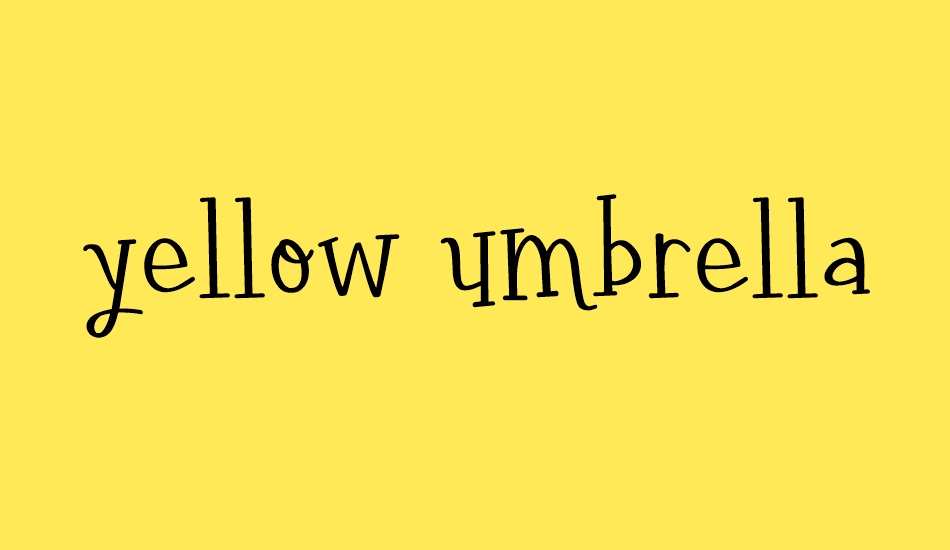 yellow-umbrella font big