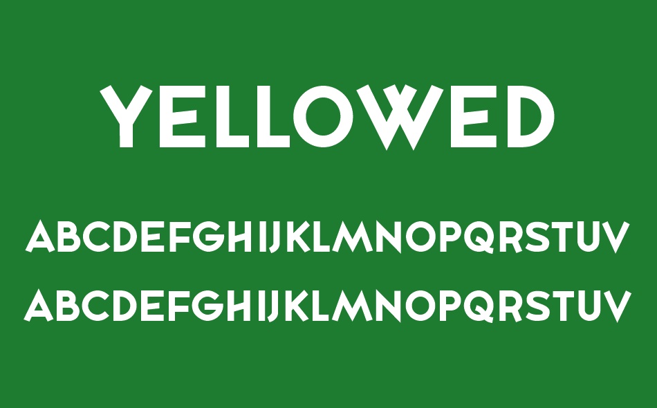Yellowed font