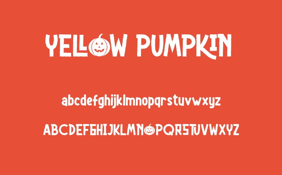 Yellow Pumpkin font