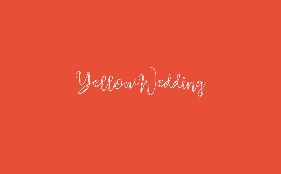 Yellow Wedding font big