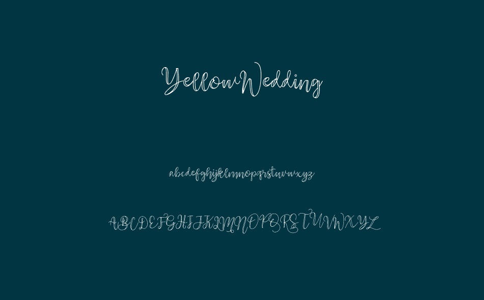 Yellow Wedding font