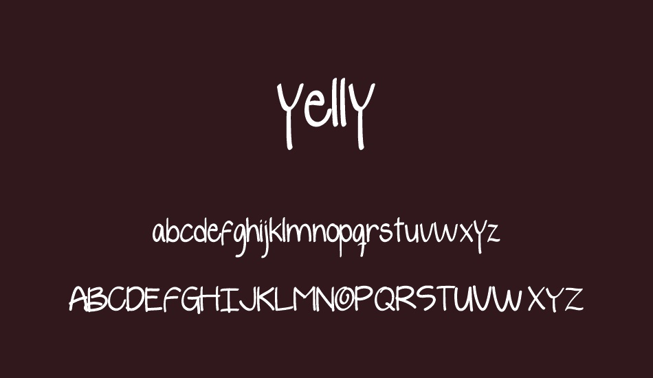 yelly font