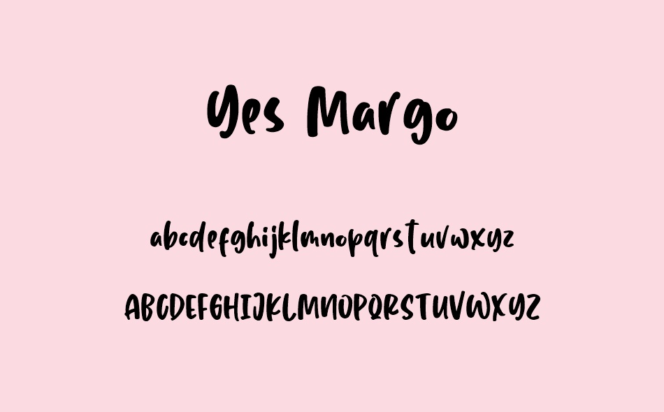 Yes Margo font