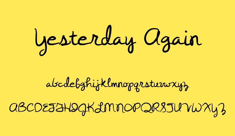 yesterday-again font