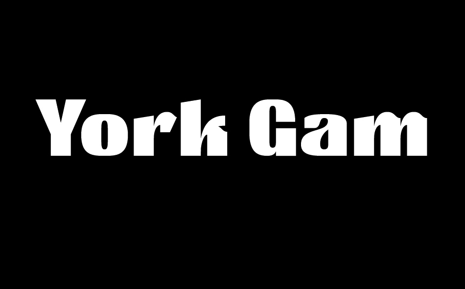 York Game font big