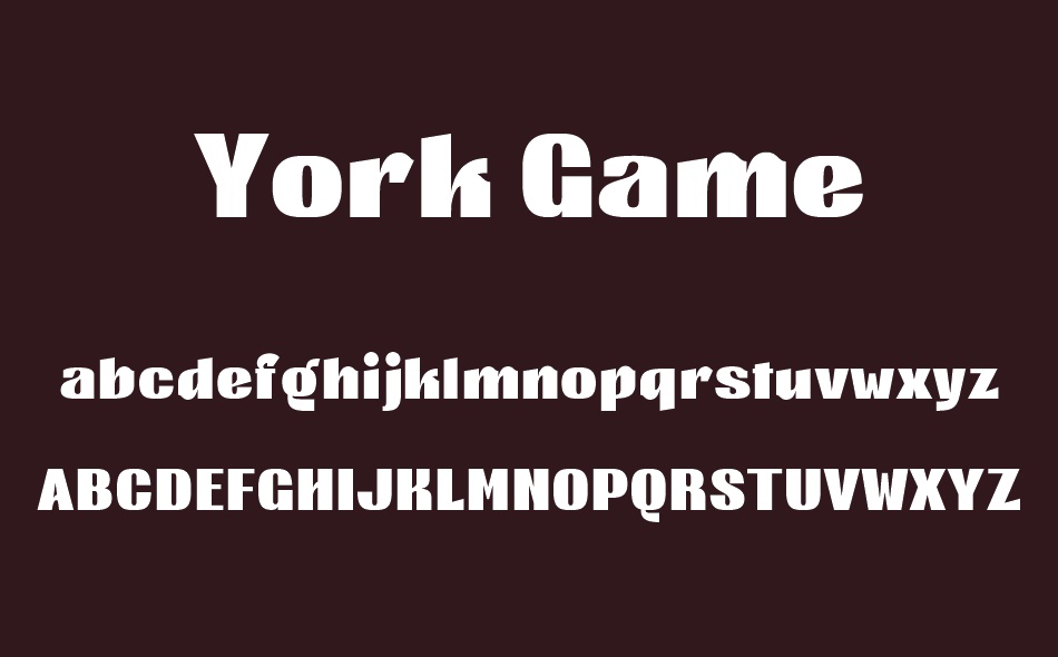 York Game font