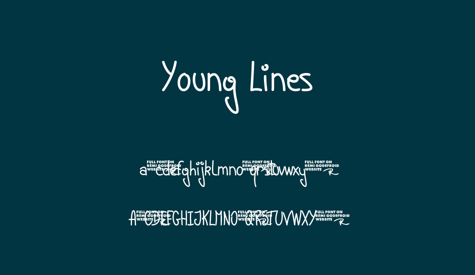 young-lines font