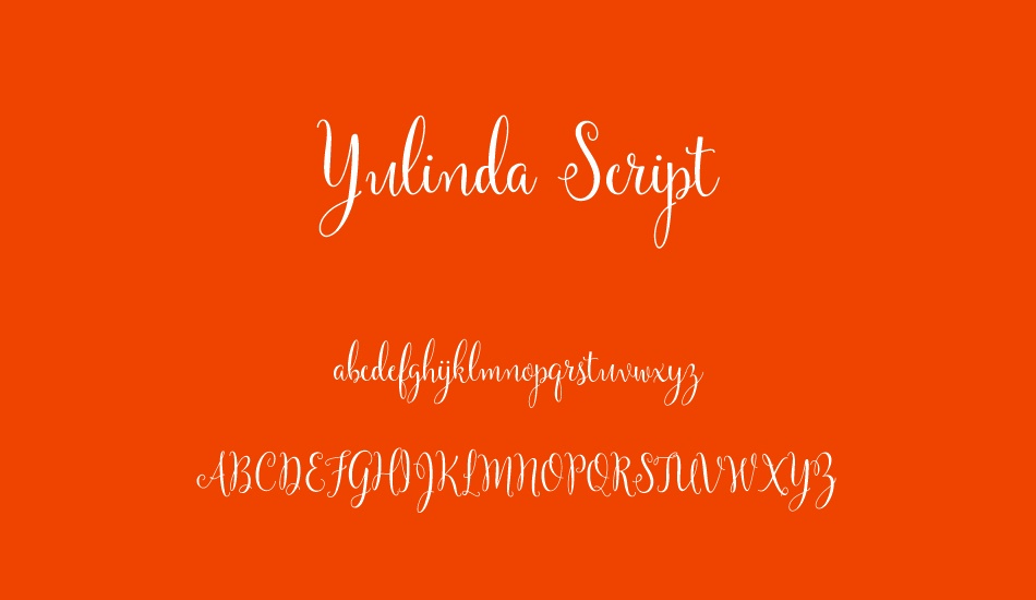 yulinda-script-demo font