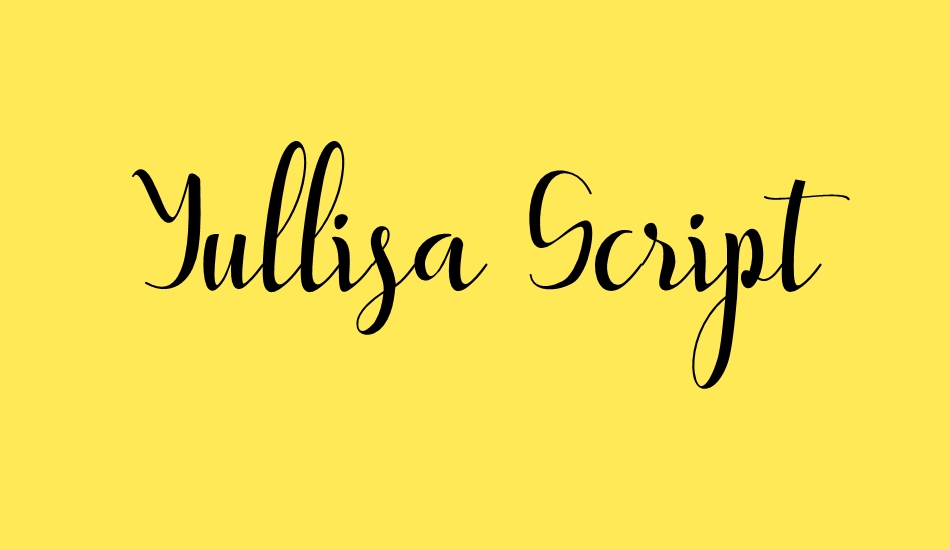 yullisa-script font big