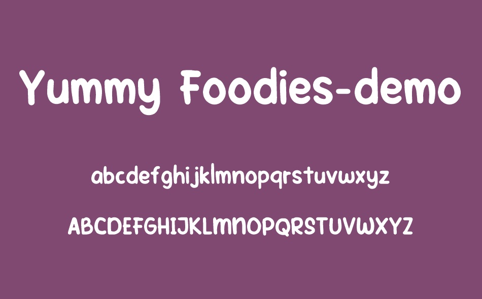 Yummy Foodies font