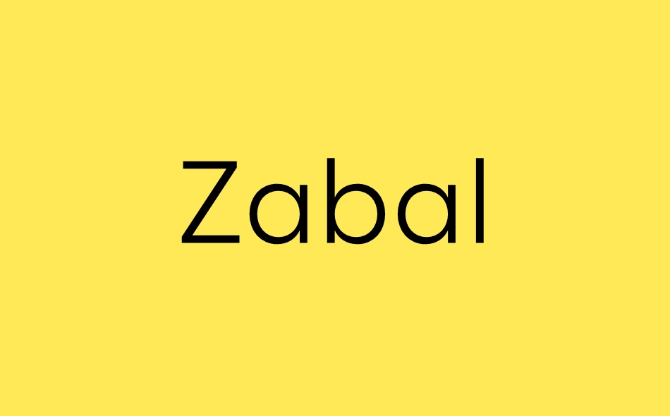 Zabal font big