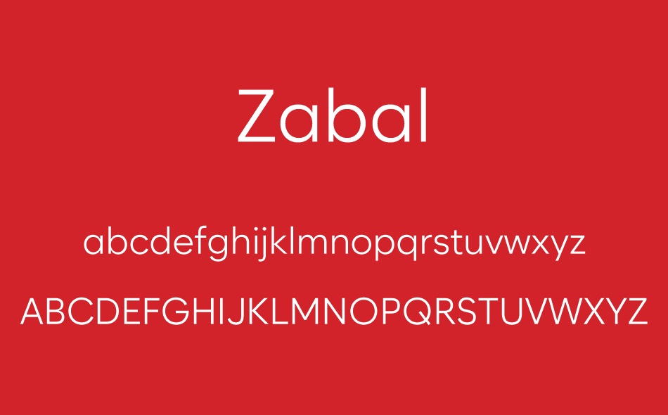 Zabal font