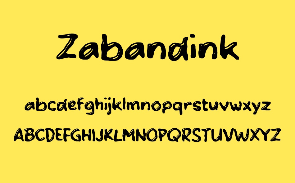 Zabandink font