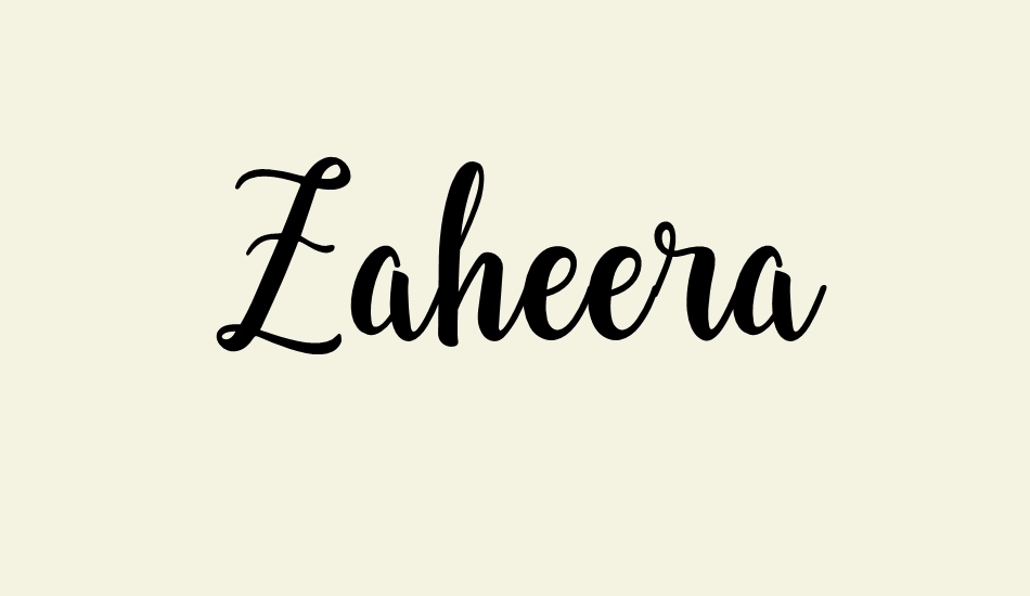 zaheera--demo font big