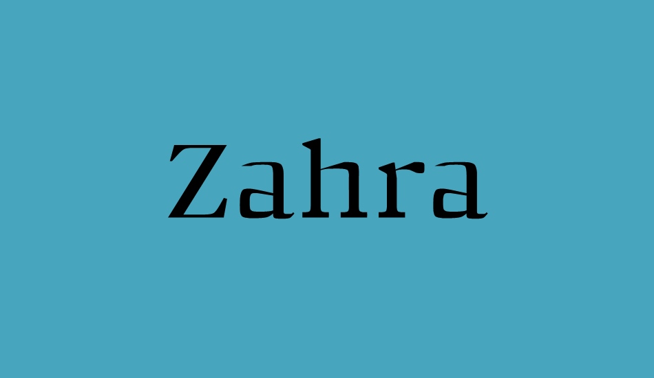 zahra font big