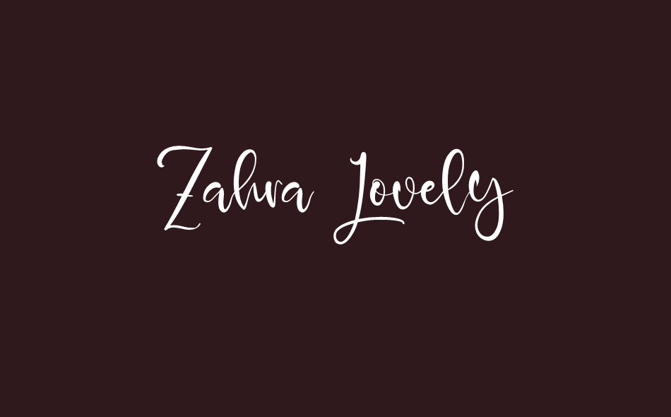 Zahra Lovely font big