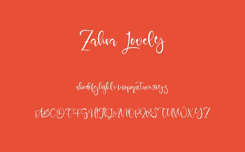 Zahra Lovely font