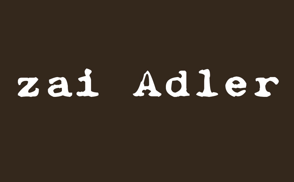 zai Adler 7 Typewriter 1925 font big