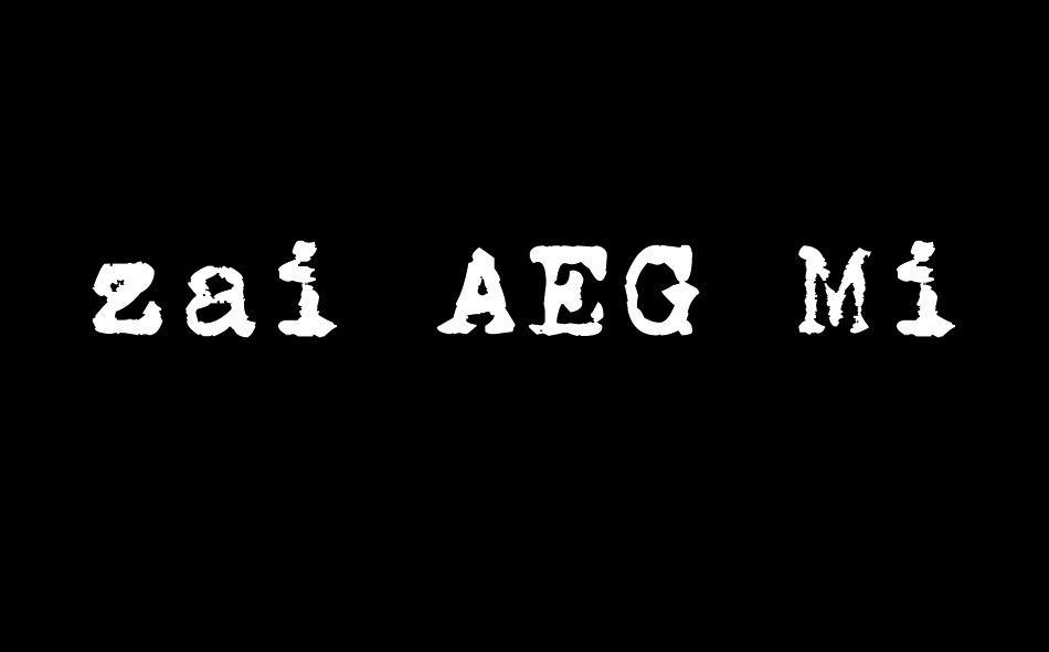 zai AEG Mignon Typewriter 1924 font big