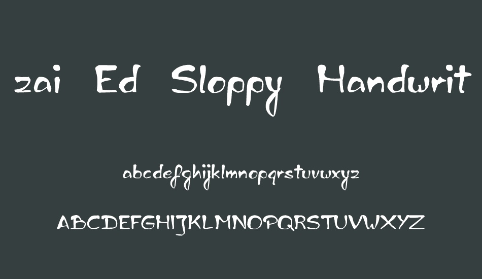zai-ed-sloppy-handwritten font