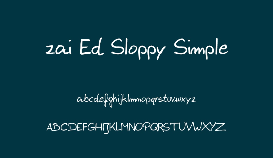 zai-ed-sloppy-simple font