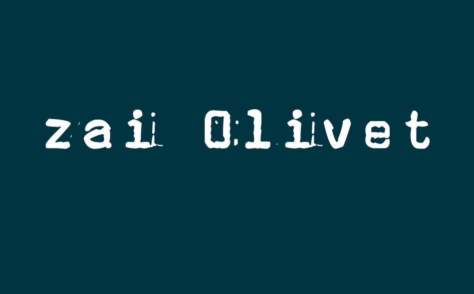 zai Olivetti Hispano Pluma 22 Typewriter font big