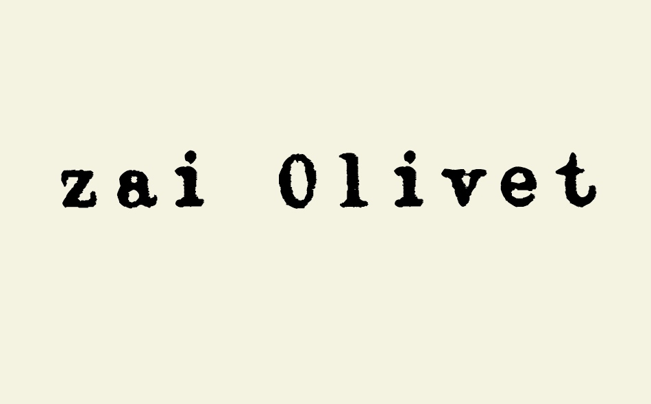 zai Olivetti Lettera 22 Typewriter font big