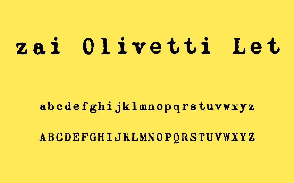 zai Olivetti Lettera 22 Typewriter font