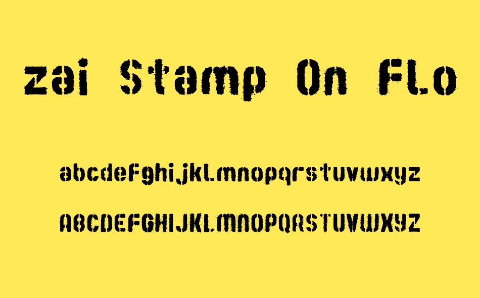 zai Stamp On Flour Sack font