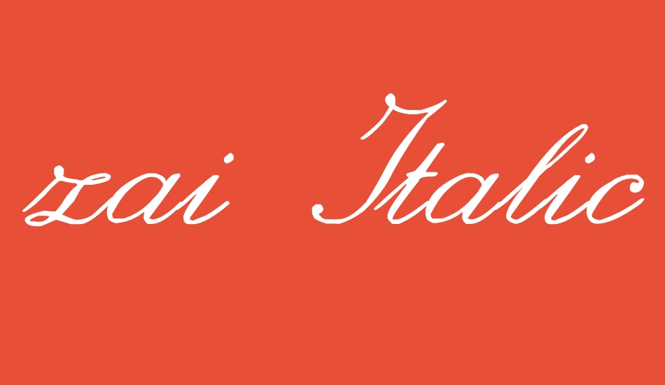 zai-ıtalic-hand-calligraphy font big