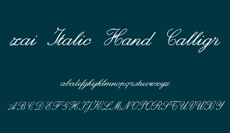 zai-ıtalic-hand-calligraphy font