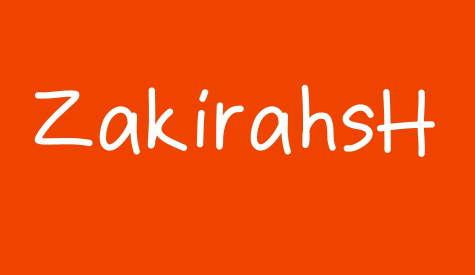 zakirahshand font big