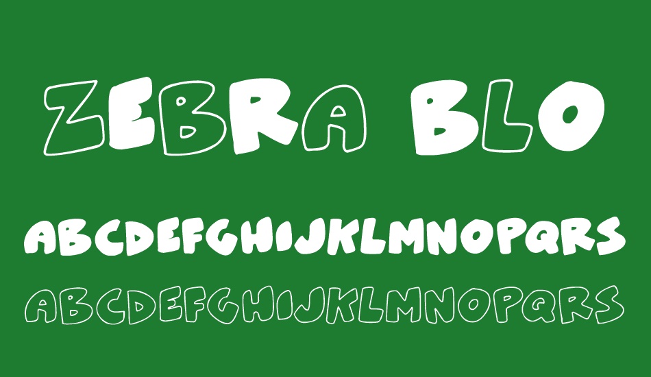 zebra-blobs font