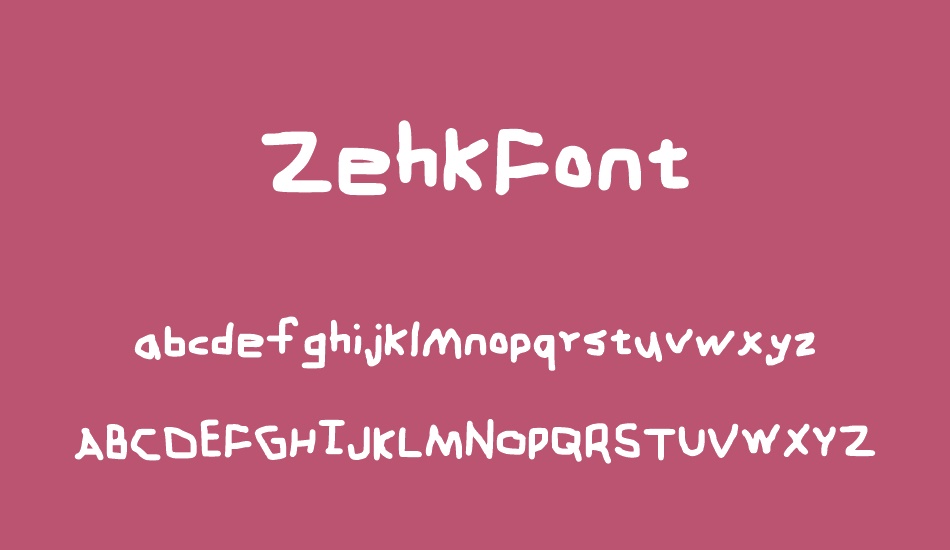 zehkfont font
