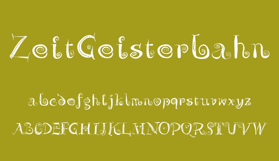 zeitgeisterbahn font