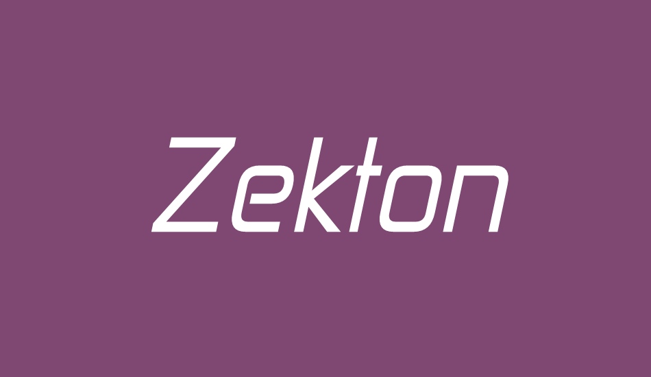 zekton font big