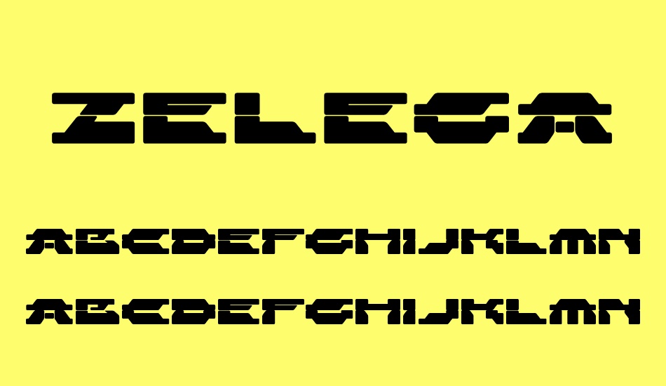 zelega-zenega font