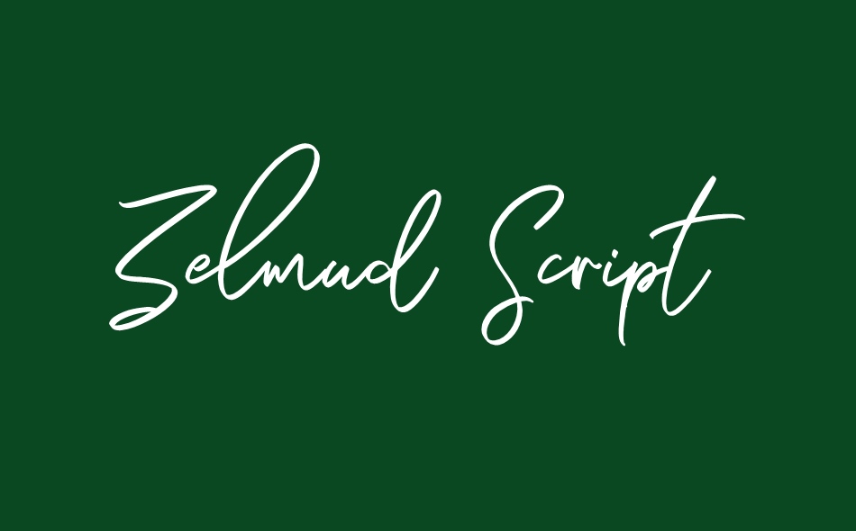 Zelmud Script font big