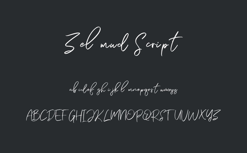 Zelmud Script font