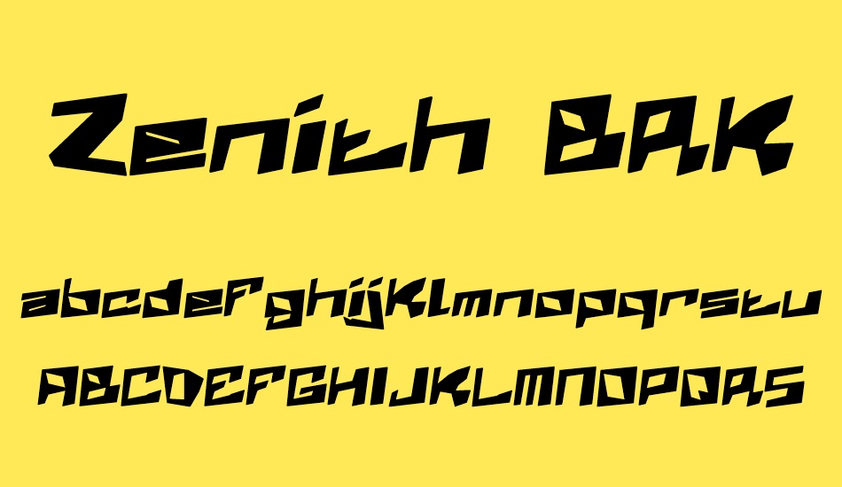zenith-brk font