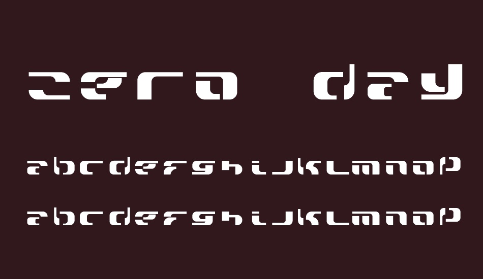 zero-day font