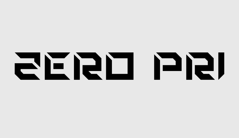 zero-prime font big