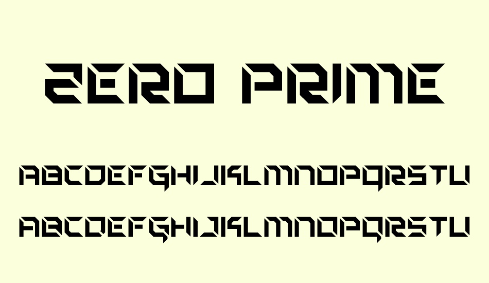 zero-prime font