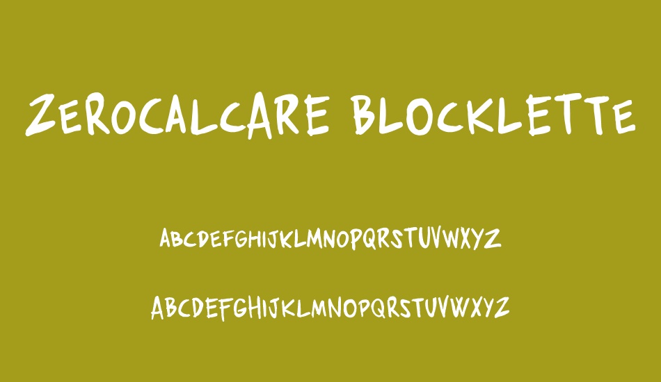 zerocalcare-blockletter font