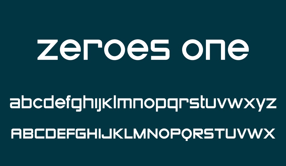 zeroes-one font