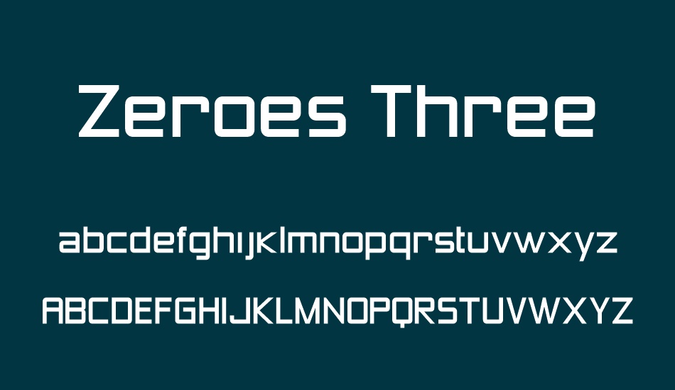 zeroes-three font