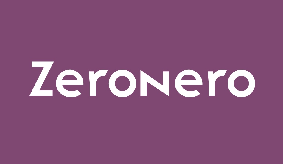 zeronero font big